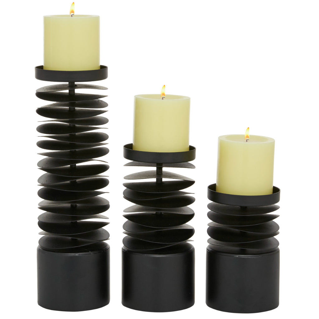MTL CANDLE HOLDER S/3 6