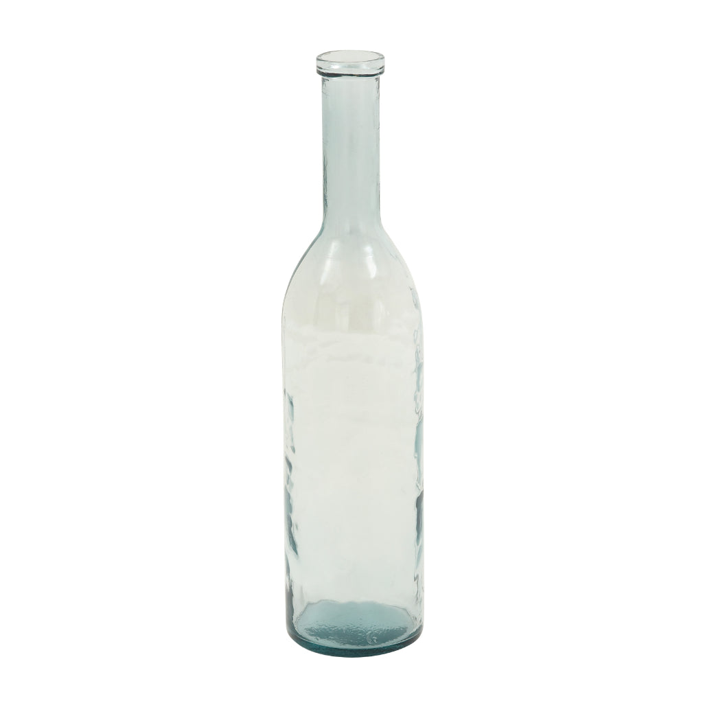 GLS MD BOTTLE VASE 7"W, 30"H, FARMHOUSE, VASES, VASES-GLASS, Recycled Glass, Clear