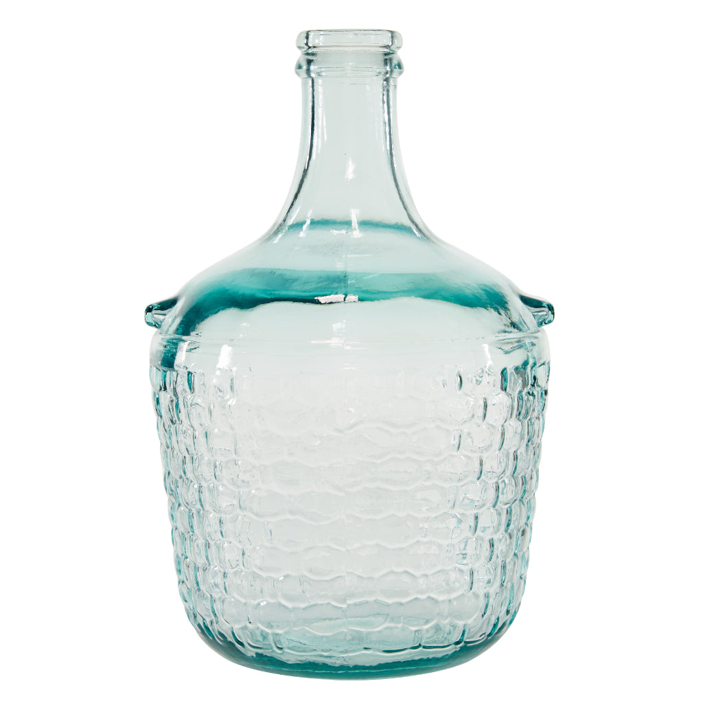 GLS WIDE BOTTLE VASE 8"W, 12"H, FARMHOUSE, VASES, VASES-GLASS, Recycled Glass, Clear