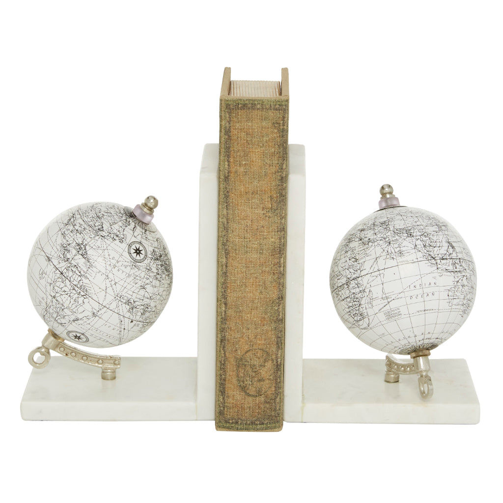 MRBLE GLOBE BOOKEND PAIR 5