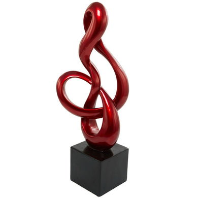 PS RED FLOOR SCULP W/ STAND 15