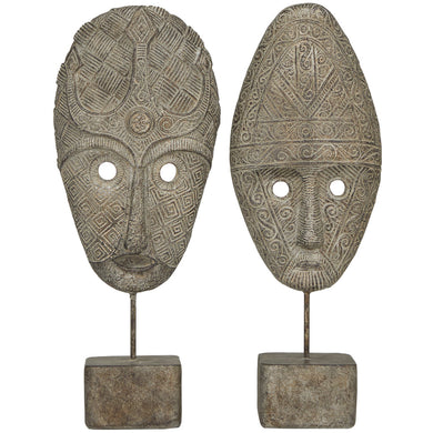 PS AFRICAN MASK STAND S/2 5