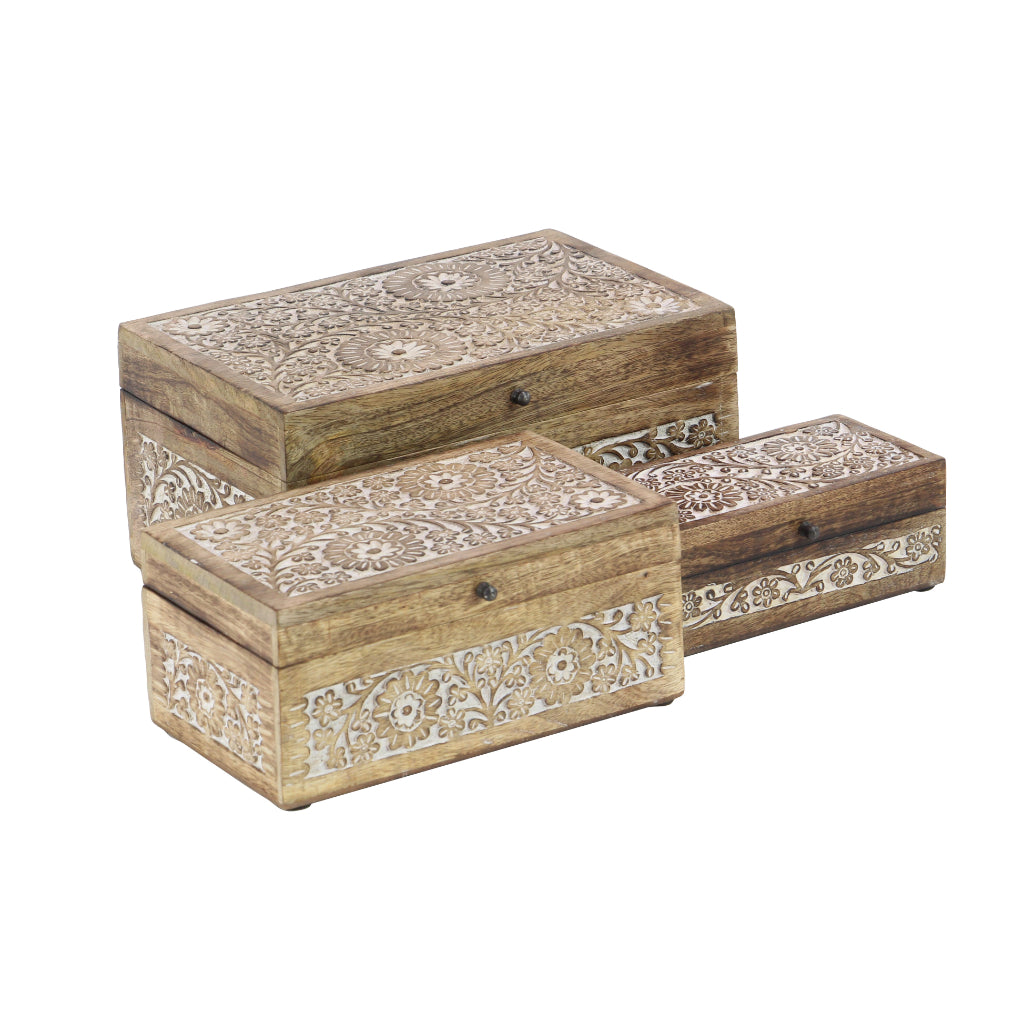 WD CARVED BOX S/3 8
