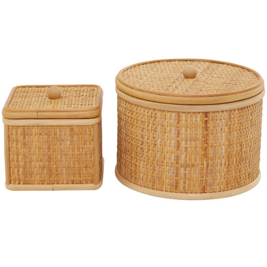 WD RATTAN BOXES S/2 6
