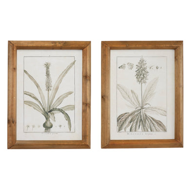 WD FLORAL WALL ART S/2 17
