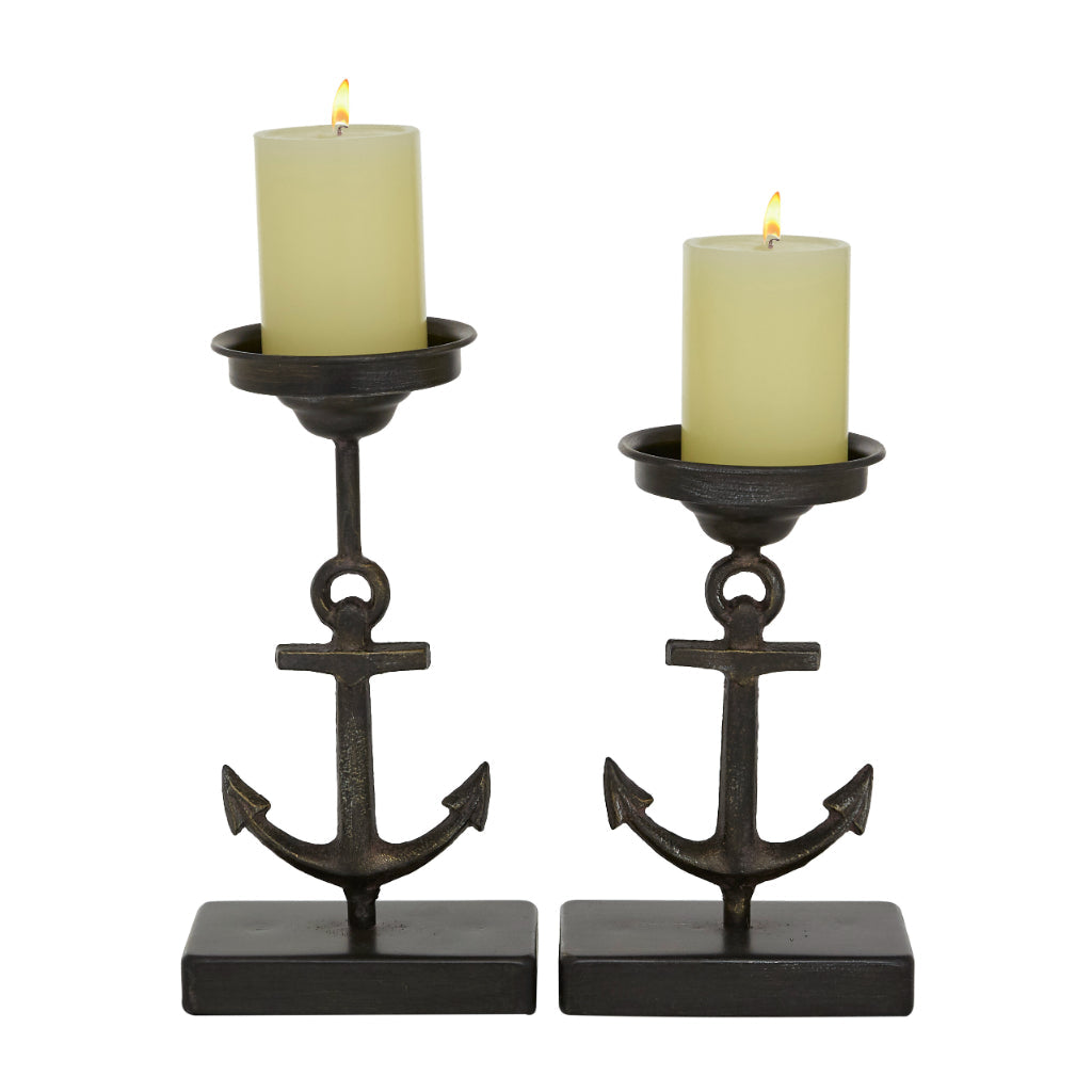 MTL CANDLE HOLDER S/2 11