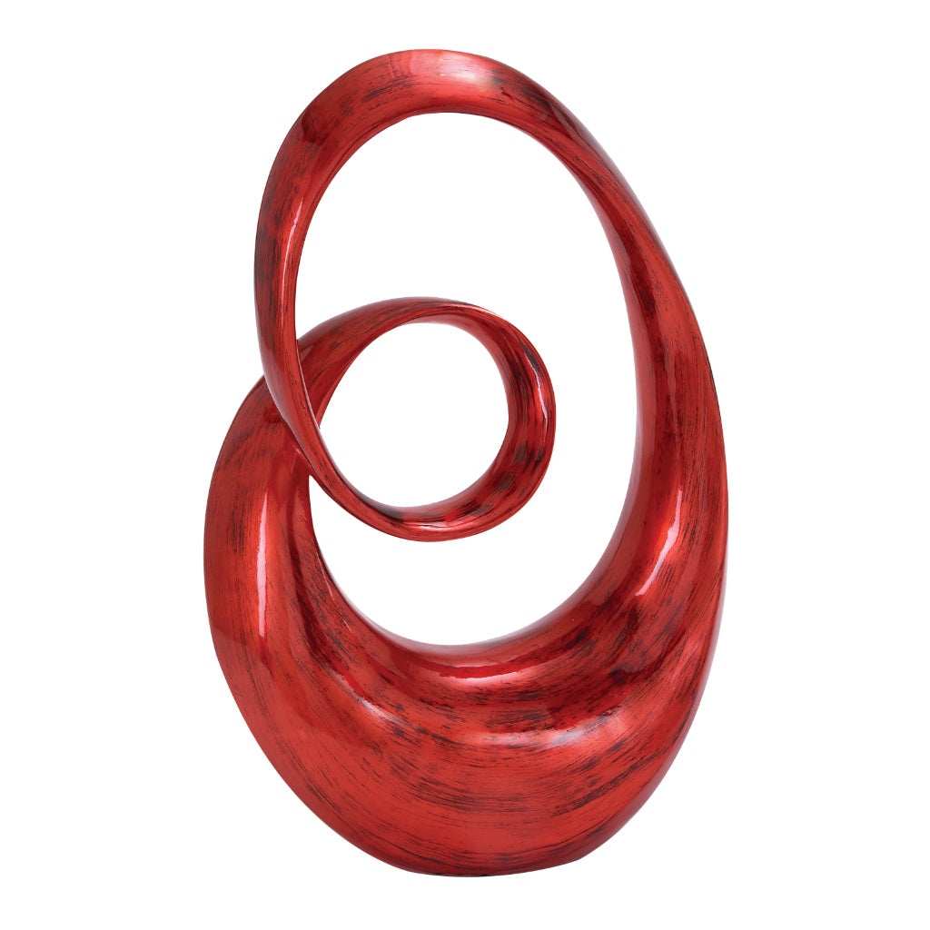 PS SCULPT 13"W, 24"H, CONTEMPORARY, SCULPTURES, ABSTRACT & GEOMETRIC, POLYSTONE, Red