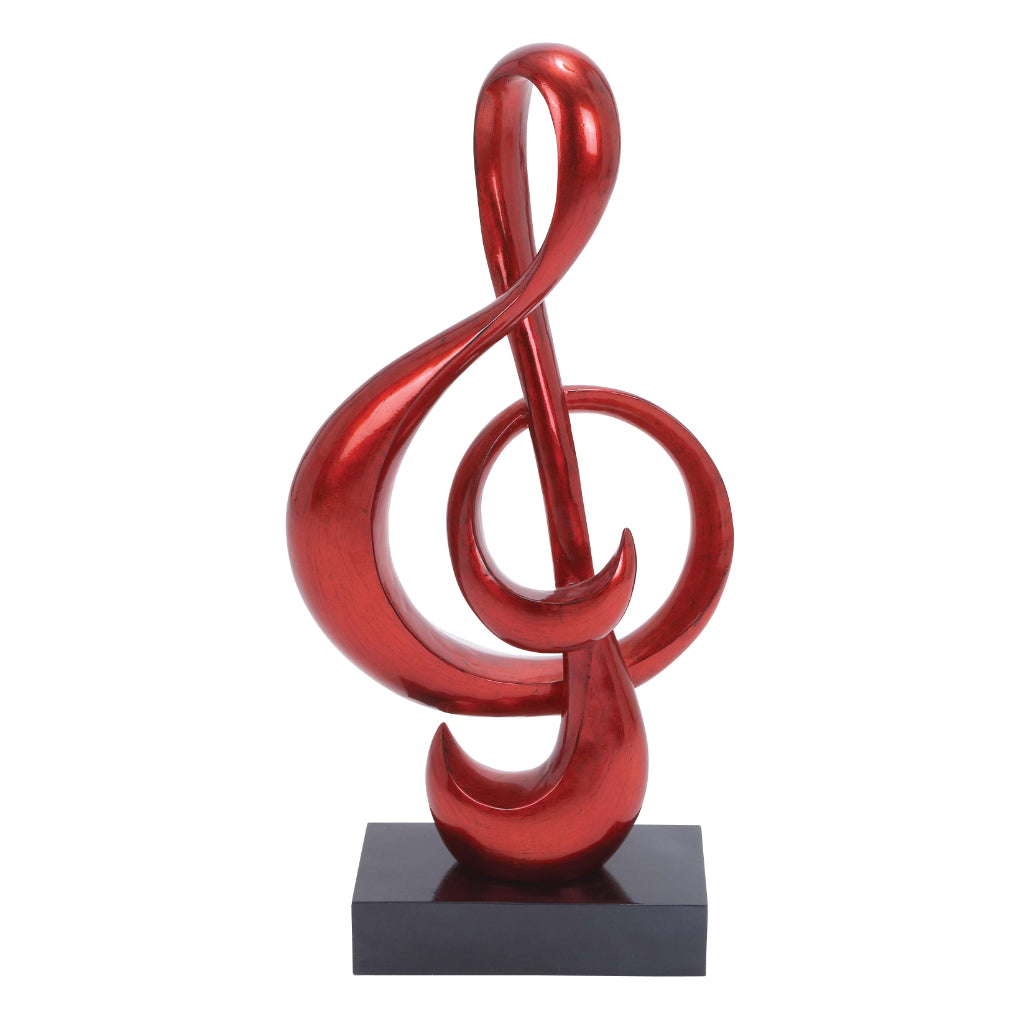 PS FOIL FINISH SCULPT 15"W, 33"H, CONTEMPORARY, SCULPTURES, MOVIES & MUSIC, POLYSTONE, Red