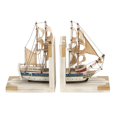 WOOD BOOKEND BOAT PR 6