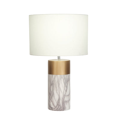 =CER WHT GLD TABLE LAMP 25