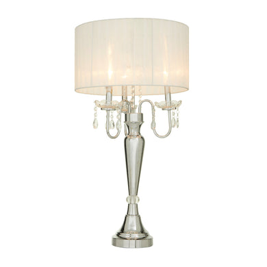 MTL FBRC TABLE LAMP W/LED BULB 16