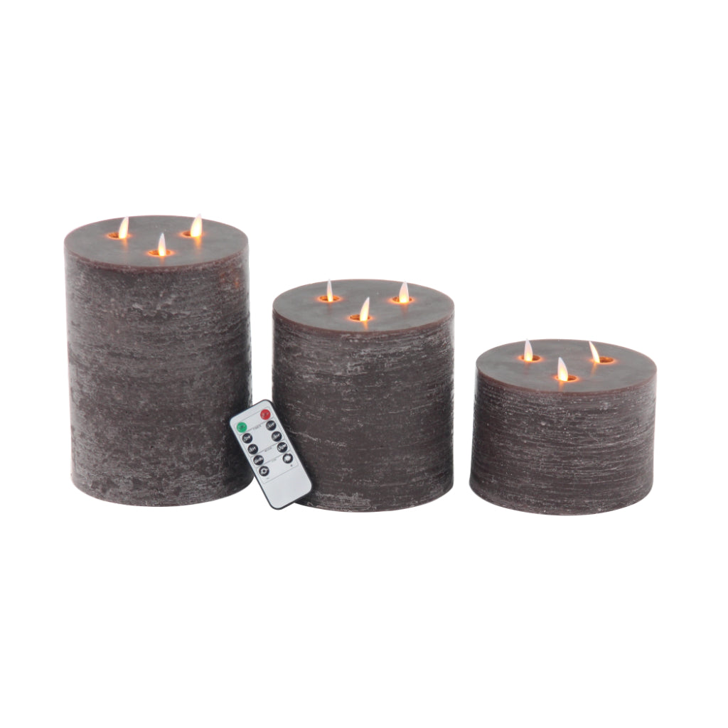 LED FLICKER CANDLE S/3 4