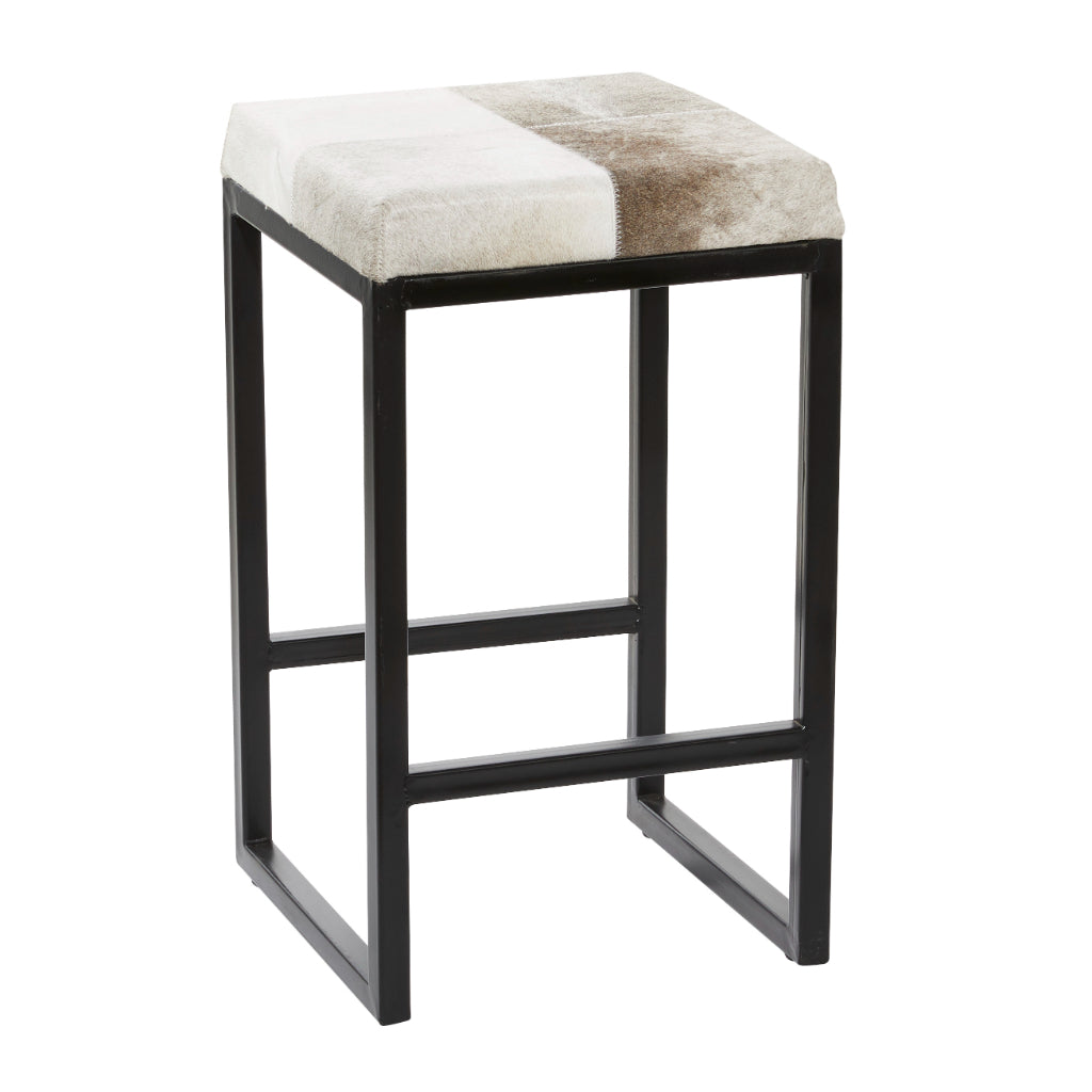 MTL HIDE LEATHER STOOL 14