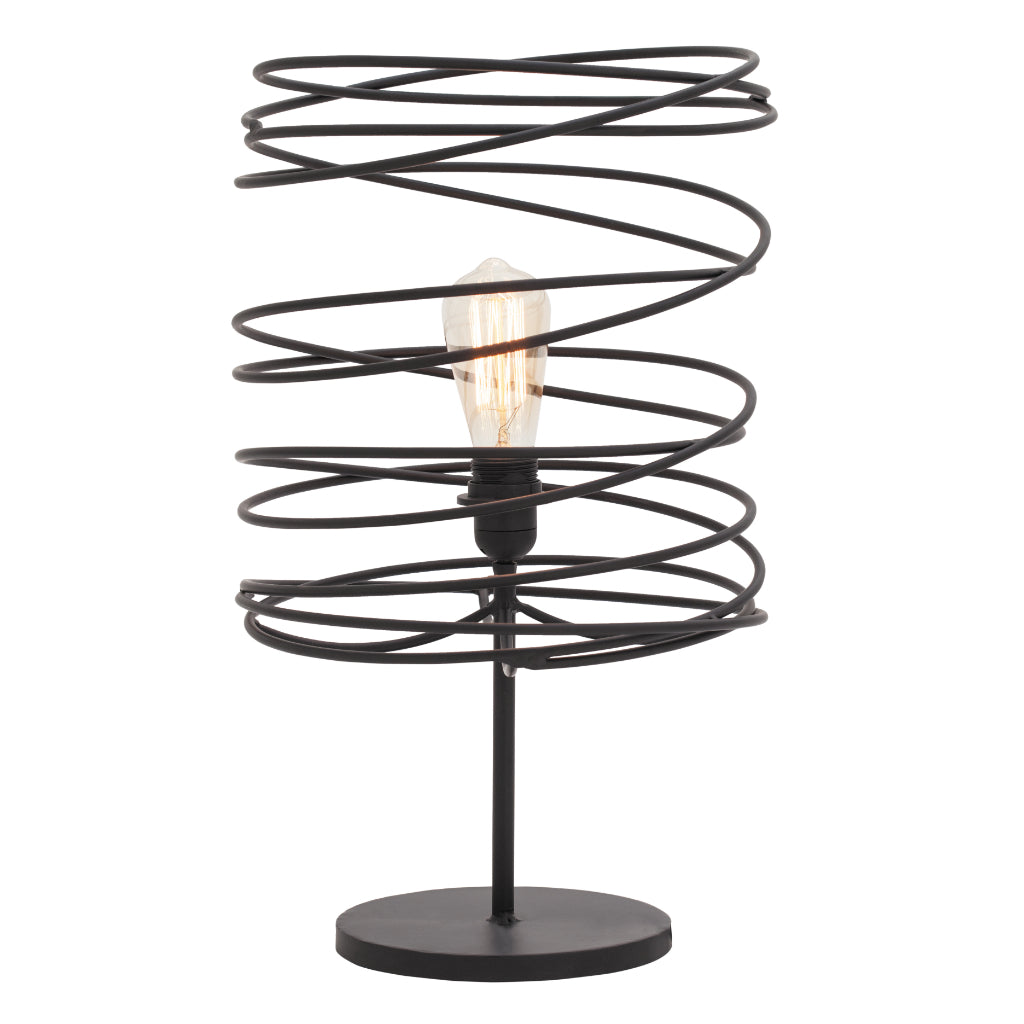 MTL ACCENT LAMP  21"H, INDUSTRIAL, LIGHTING, ACCENT LAMPS, Metal, Black