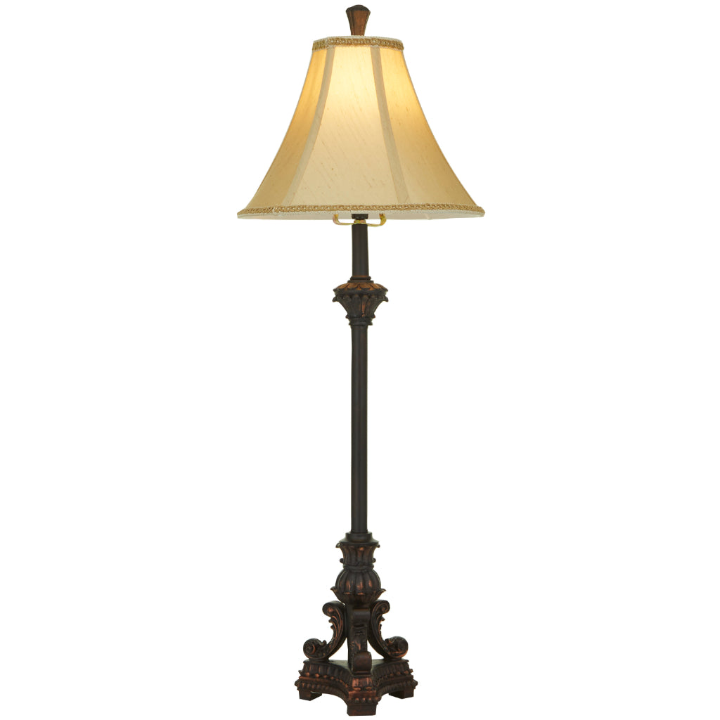 PS MTL BUFFET LAMP 31"H, TUSCAN, LIGHTING, BUFFET LAMPS, Polystone, Bronze