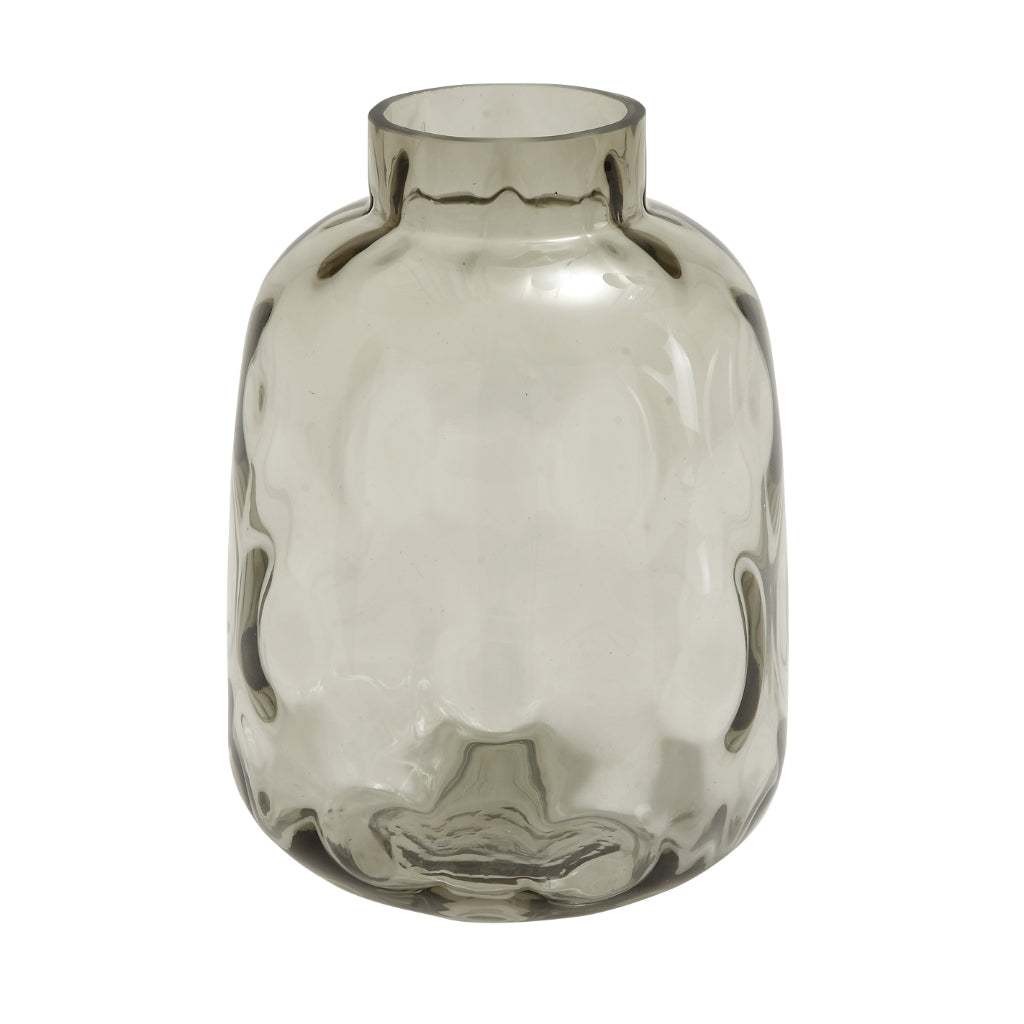 GLASS VASE 8"W, 11"H, COASTAL, VASES, VASES-GLASS, GLASS, Gray
